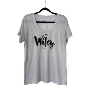 Wifey T-Shirt | White Woman’s Size XL | Honeymoon Attire